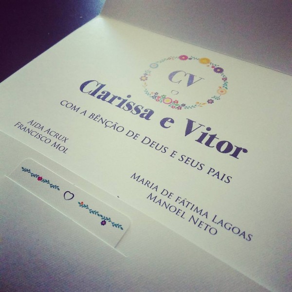 convite clarissa convite clarisse e vitor